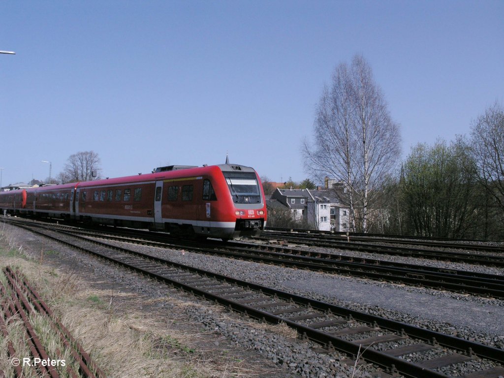 612 481 als RE 3460 Dresden – N�rnberg HBF in Marktredwitz. 10.04.11
