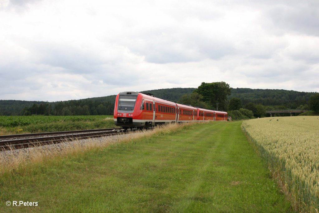612 557-9 + 612 656-9 als RE 3694 nach Gera bei Oberteich. 15.07.11
