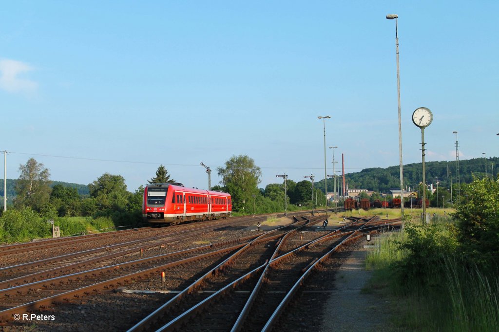 612 598 als RE 3570 Regensburg - Schnadorf - M�nchen bei Luipoldh�he. 08.06.13
