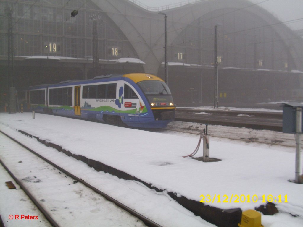 642 347-8 verl�sst Leipzig auf dem Weg nach Wurzen. 23.12.10