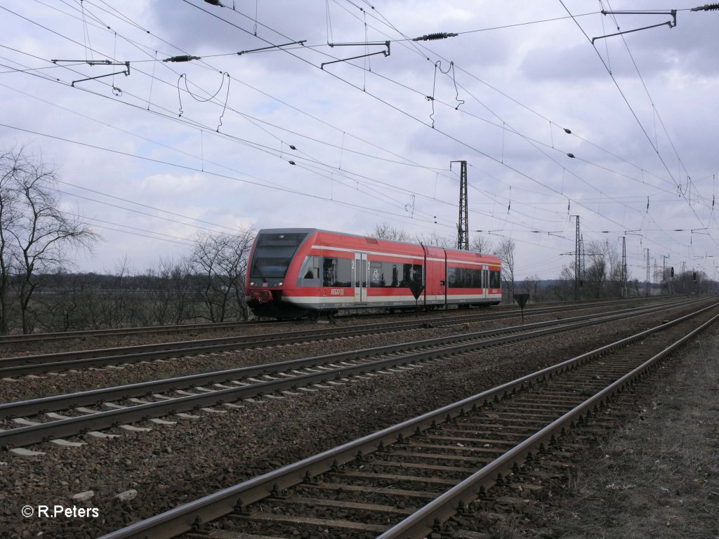 646 007 f�hrt als RB 28813 in Saarmund ein. 11.03.11