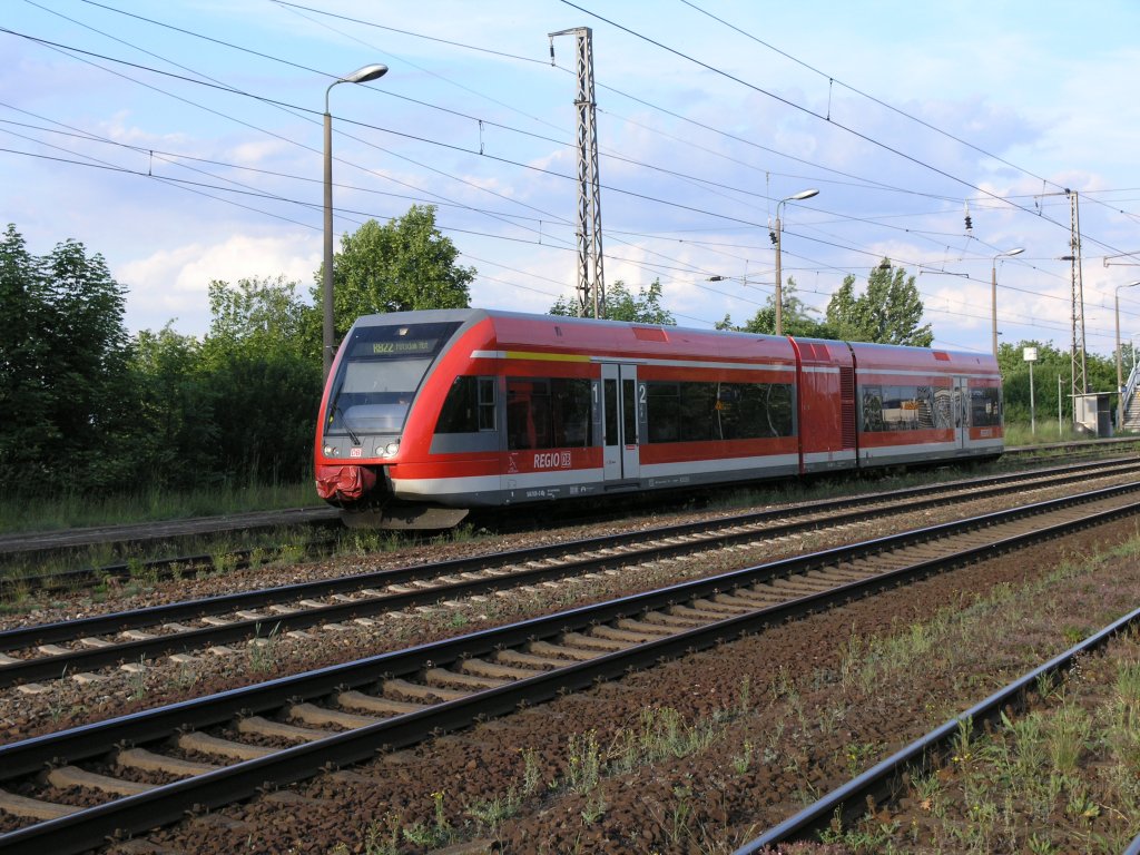 946 008-0 verl�sst Saarmund mit der RB22 Potsdam. 24.05.09
