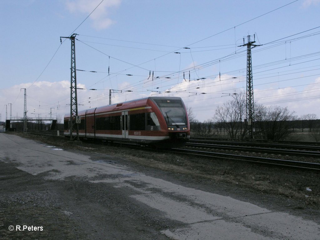 946 011 verl�sst Saarmund als RB28814 nach Berlin Sch�nefeld. 11.03.11