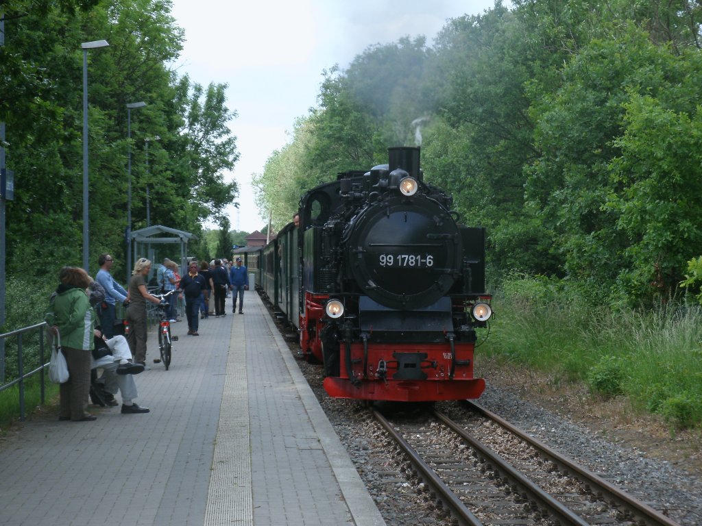 99 1781-6 erreichte,am 09.Juni 2012 von Ghren kommend das Ziel:Lauterbach Mole.