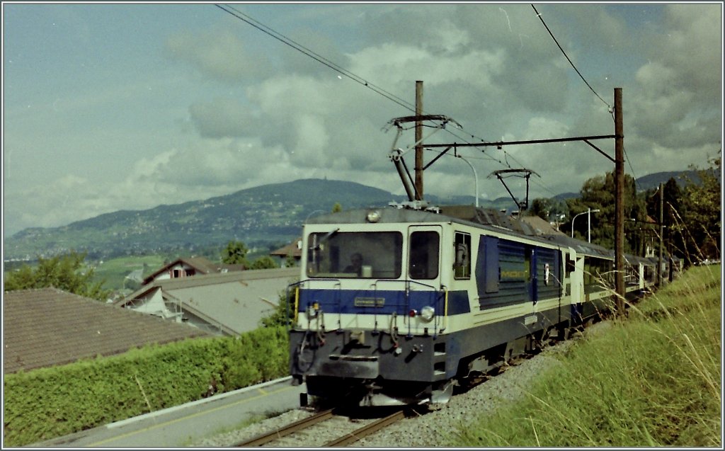 Als  MOB'stalgie  noch Gegenwart war: MOB Panoramic Express bei Fontanivent. 
im Aug. 1994, (gescanntes Negativ)
