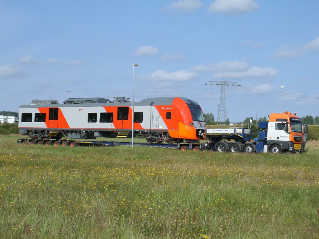 Am 04.September 2012 hatte ich endlich Gl�ck einen Russischen Desiro RUS in Mukran fotografieren zuk�nnen.