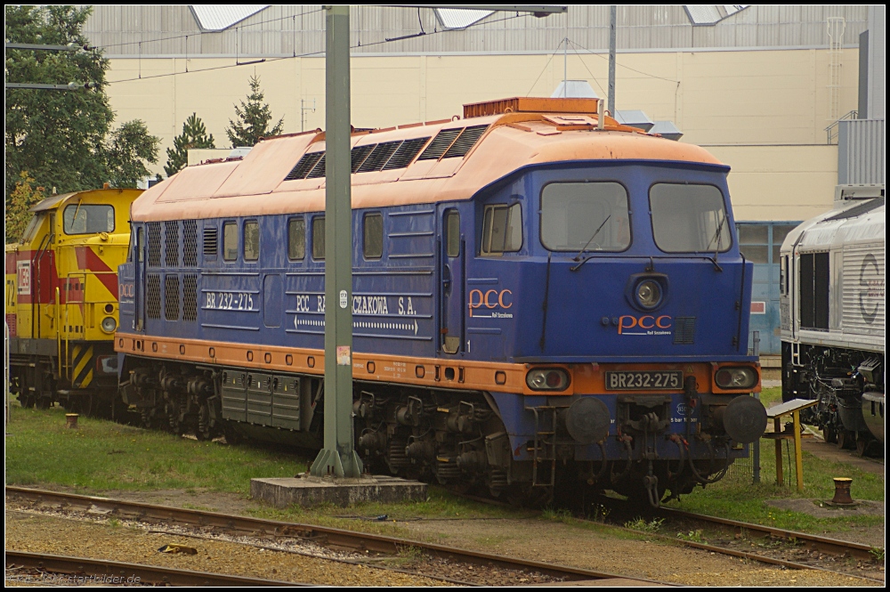 BR232-275 fr PCC Rail Szczakowa steht an der Drehscheibe des Bw (gesehen Bw Cottbus 05.10.2010)