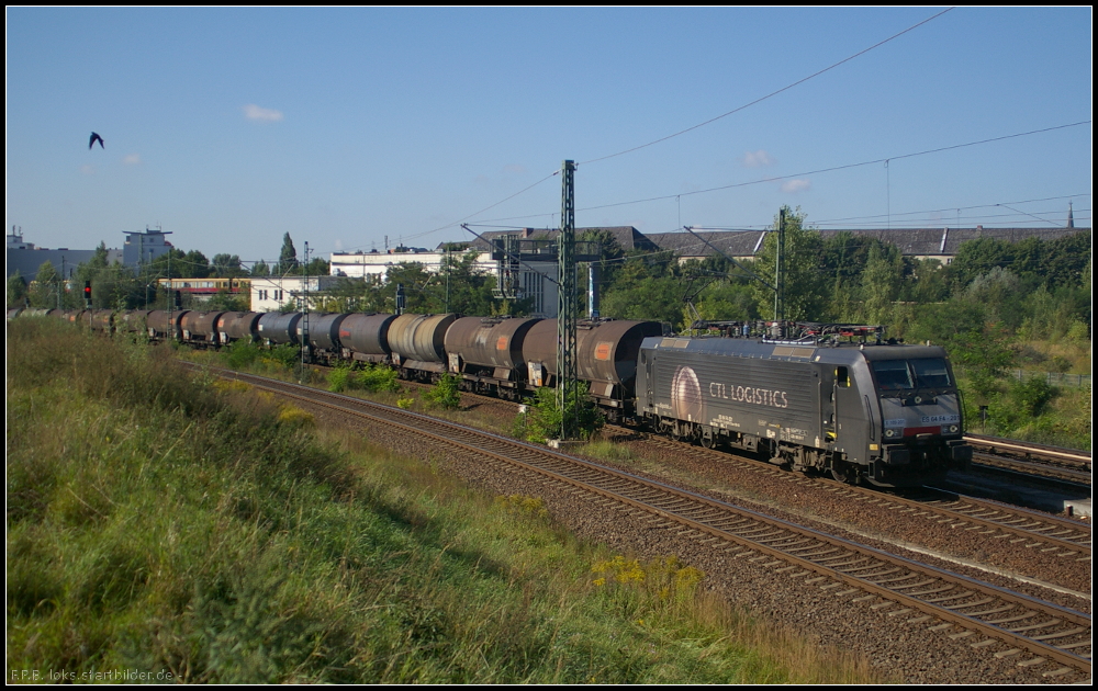 CTL ES 64 F4-201 / 189 201 mit einem Kesselzug am 13.09.2012 in Berlin Bornholmer Stra�e