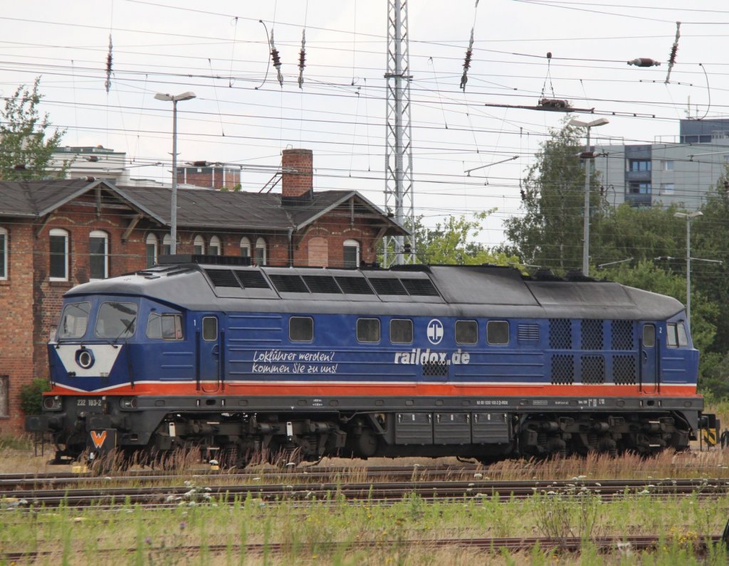 der nchste Raildox-Gast in Rostock diesmal wird 232 103-2 das Wochenende im Rostocker Hbf verbringen.13.07.2012