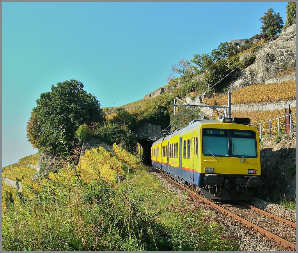 Der Train des Vignes an einer der wenigen mglichen Stellen sdlich des Trasses aufgenommen am 19. Okt. 2007.
