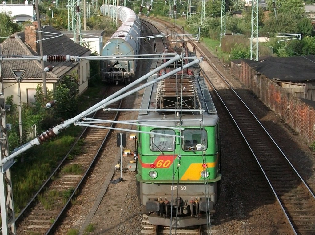 DP-60 und DP-50 am 18.August 2010 brachten Kreidewagen nach Bergen/R�gen und verlie�en wieder Bergen nach Klementelvitz.