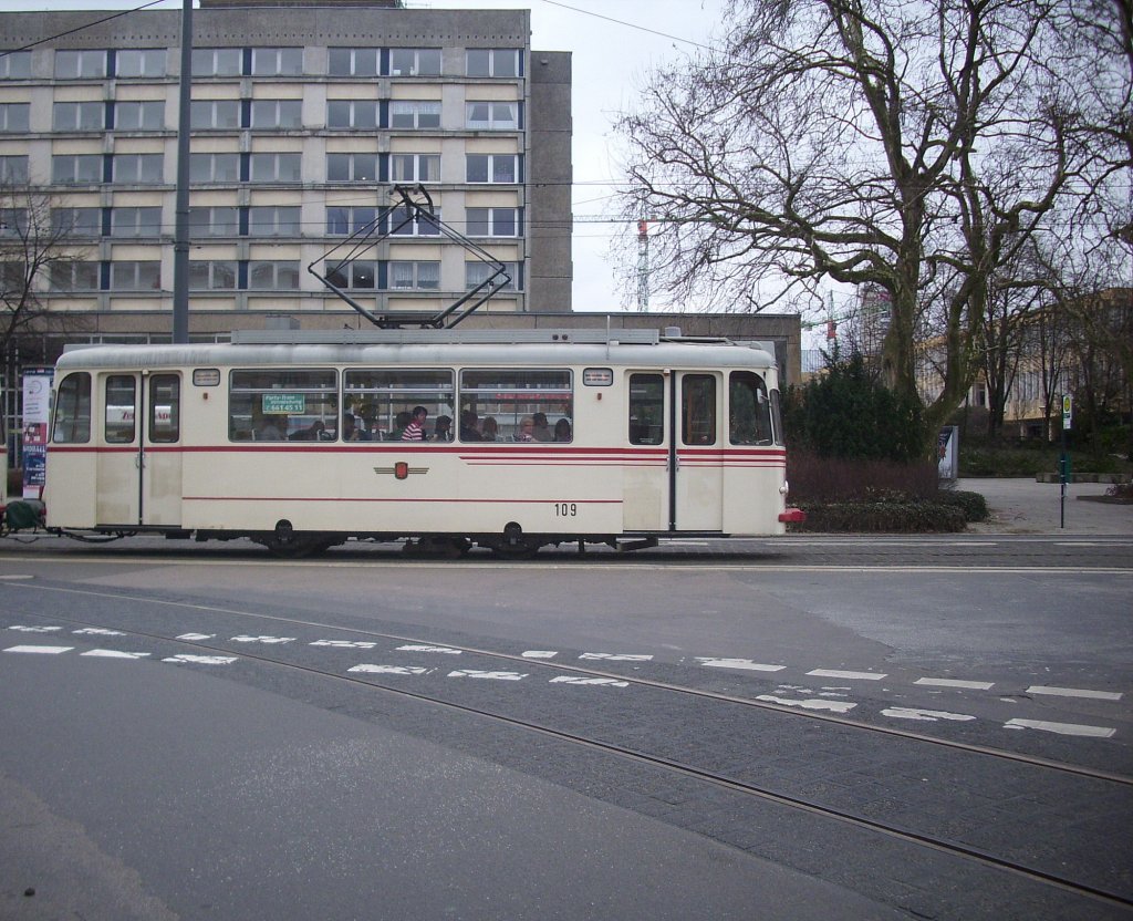 Ein Abteil der historischenStar�enbahn in Potsdam.