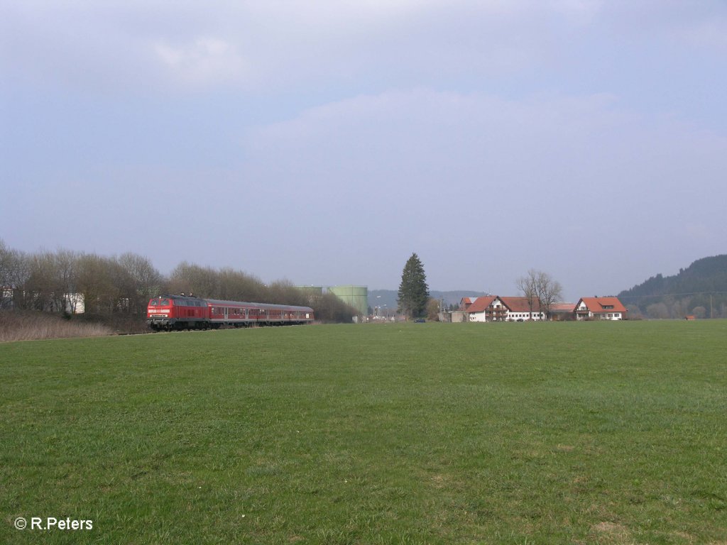 Eine weitere 218 kommt bei Altmannshofen vorbei. 05.04.09