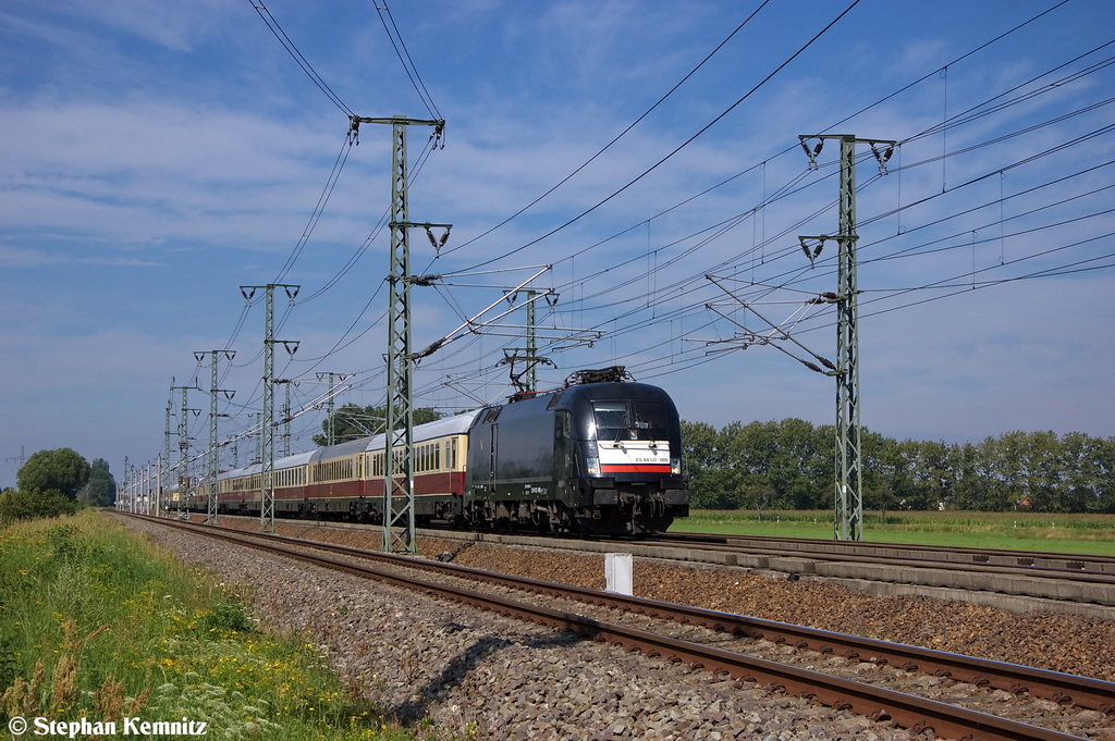 ES 64 U2 - 009 (182 509-0) MRCE Dispolok GmbH f�r DB Regio AG - Regio S�dost - Erfurt mit dem TEE Rheingold von Mannheim Hbf nach Berlin Hbf(tief) bei Buckow/Rathenow. Netten Gru� zur�ck an den Tf! 04.08.2012