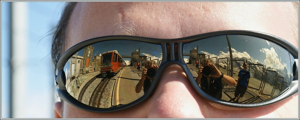 GGB und Fotografen auf h�chstem Niveau: Gornergrat, 3089 m�M.
Der Dritte August 2012
