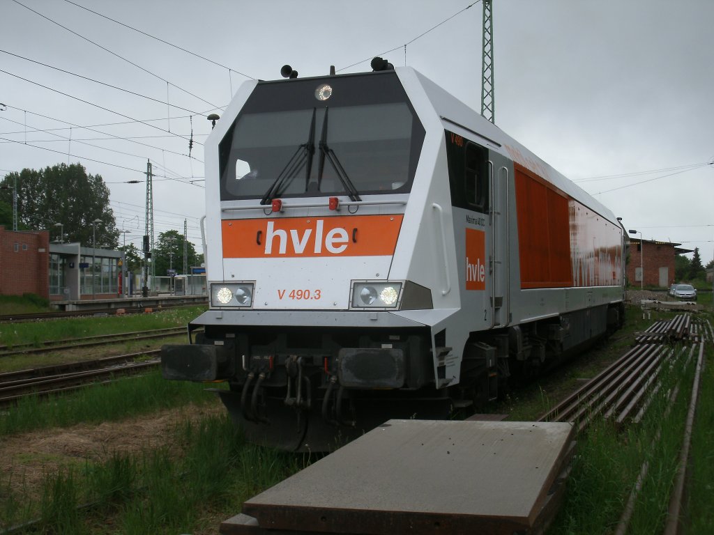 Hvle V490.3,am 22.Mai 2013,in Bergen/R�gen.