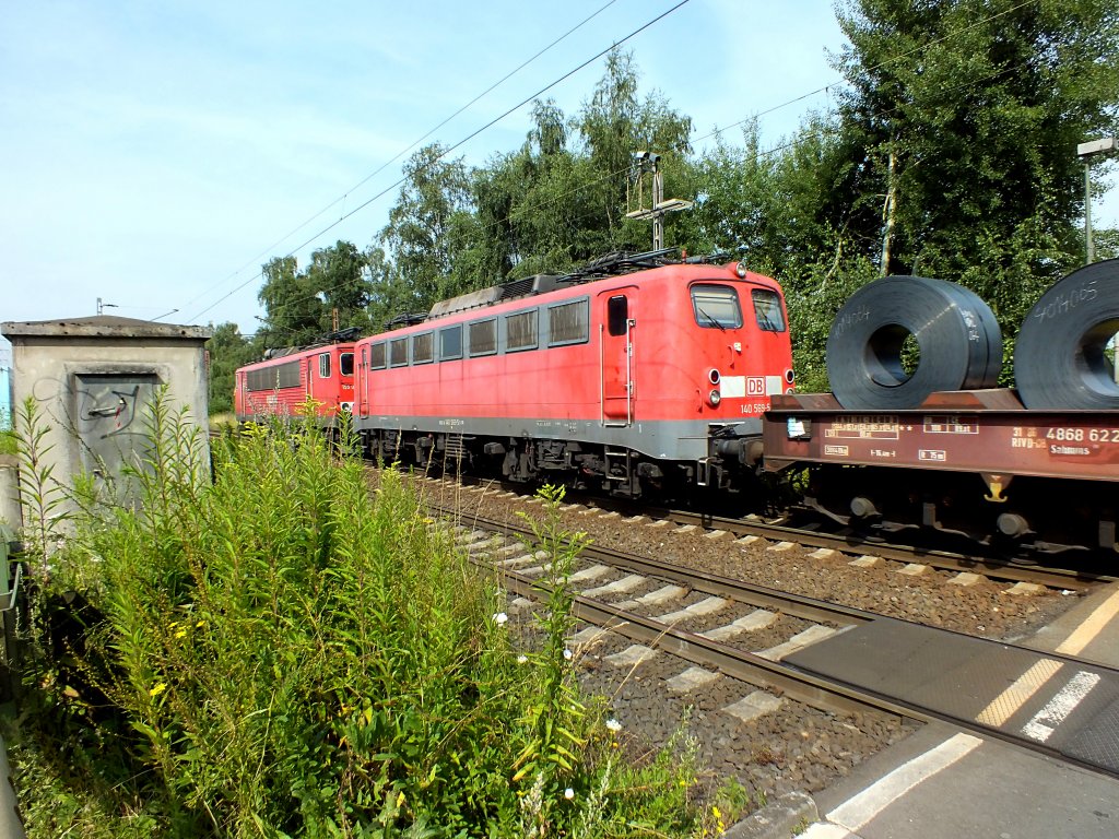 In dem von 155 017 gef�hrten G�terzug lief 140 569 am 16.7.13 kalt mit.