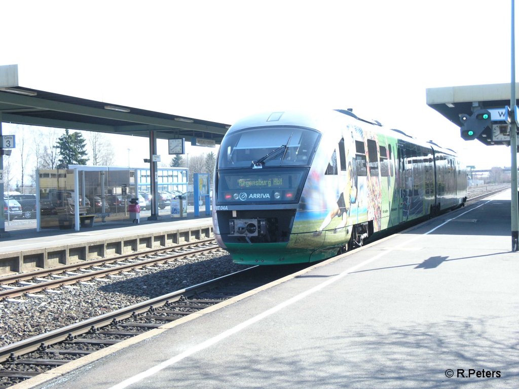 Leider eine �berbelichtet Aufnahme von VT04 in Wiesau/Oberpfalz. 03.04.09