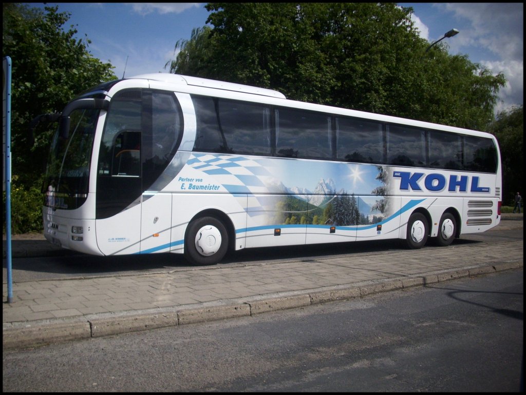 MAN Lion's Coach von Kohl aus Deutschland im ZOB Stralsund.
