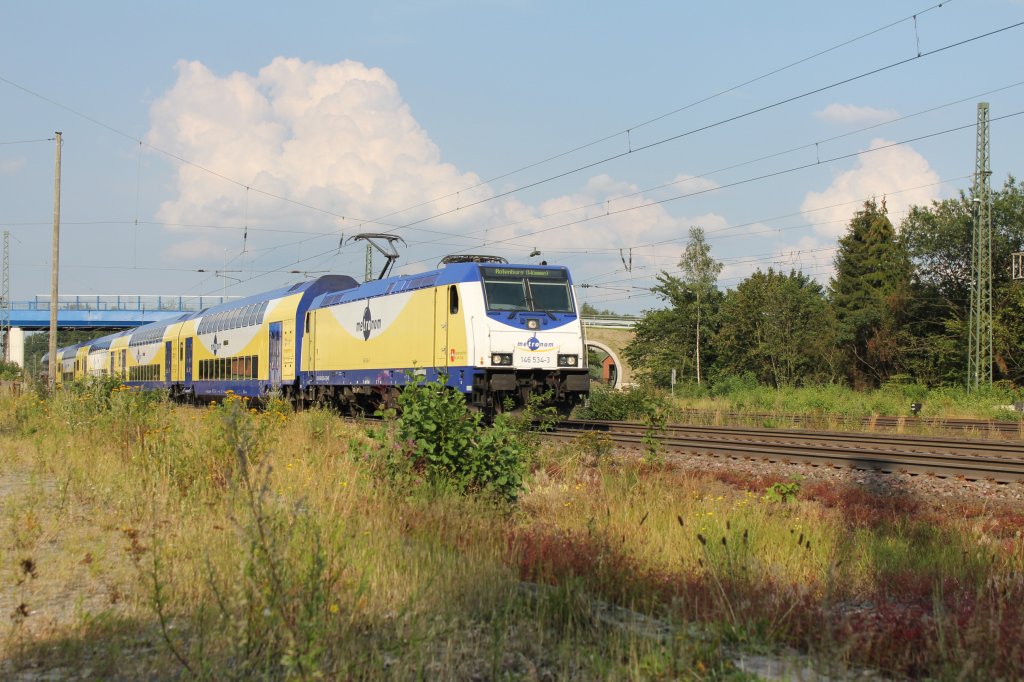 ME 146 534-9 Einfahrt im Bahnhof Tostedt am 27.07.2011