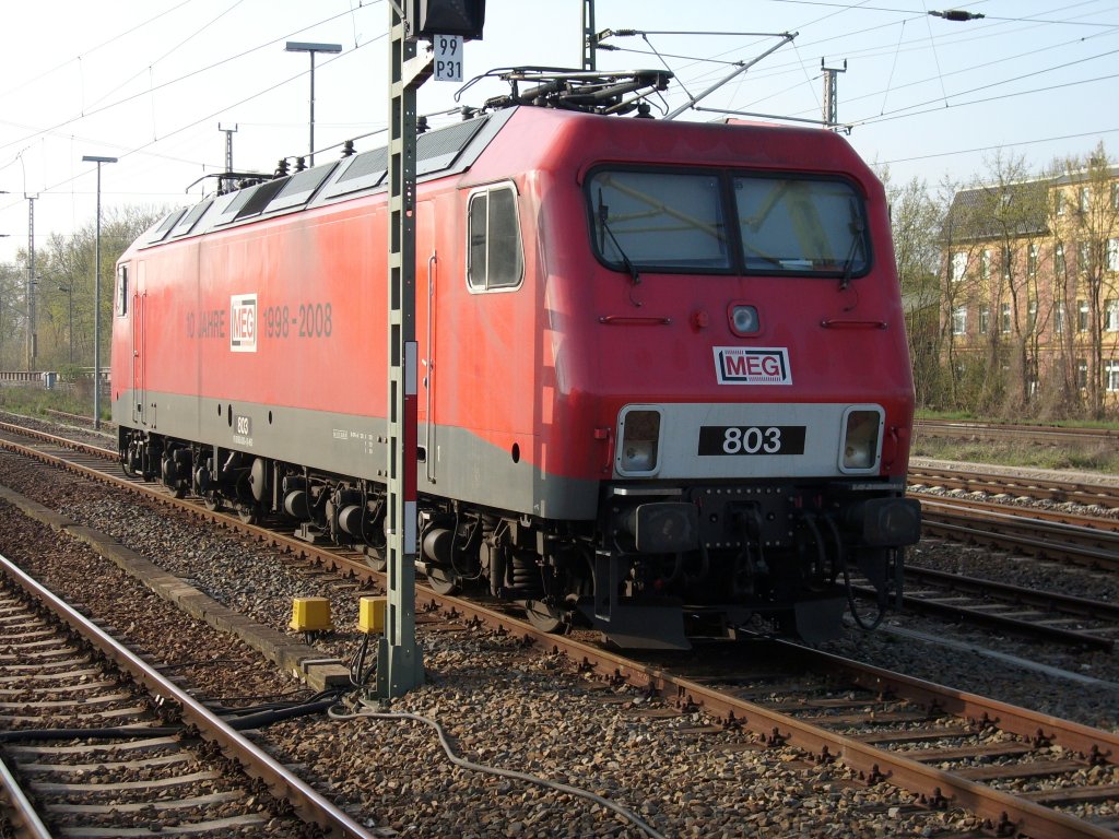 MEG-803(ex.156 003) am 12.April 2009 in Angerm�nde.