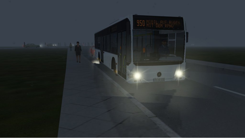 Mercedes Citaro II des Omsibussimulators auf meiner selbstgebauten Map Sassnitz.