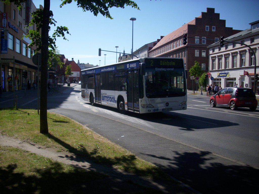 Mercedes Citaro II der Stadtwerke Stralsund (SWS) in Stralsund.


