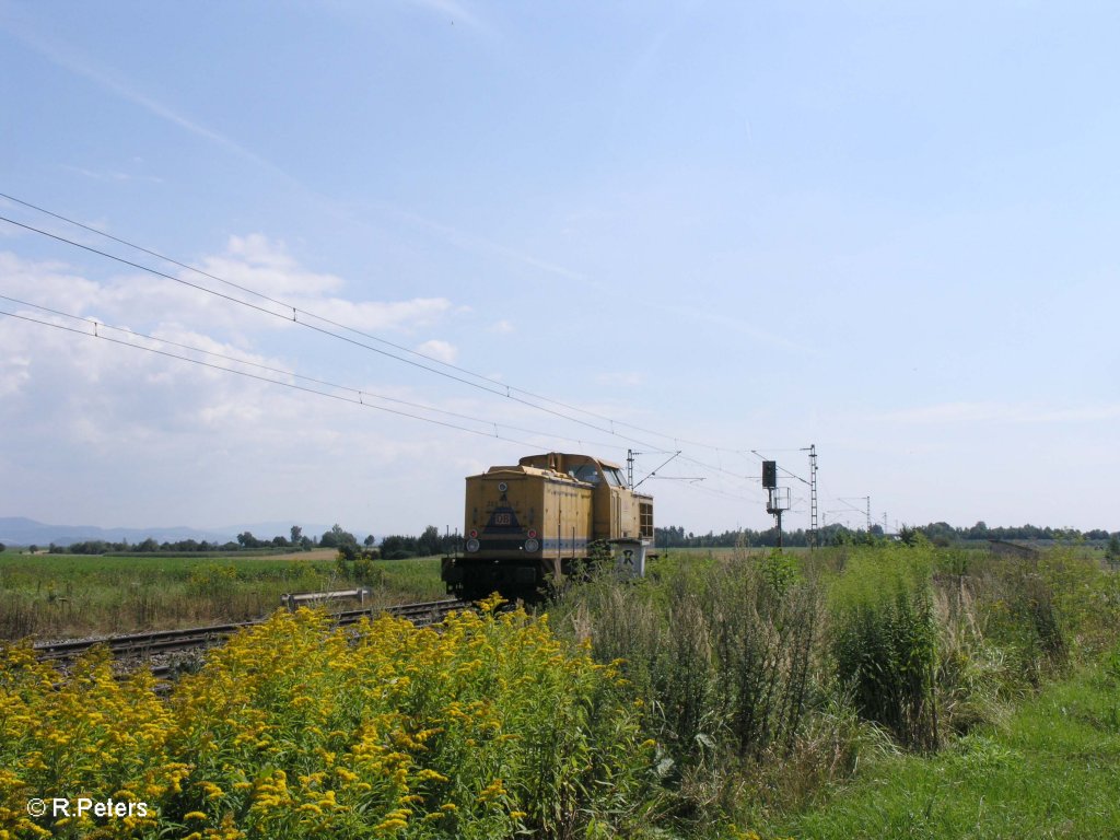 Nachschuss von 203 315-7 bei Stephansposchingin Richtung Plattling. 08.08.09

