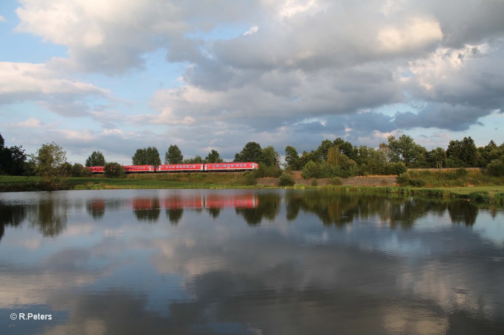Nachschuss auf 610er dreifachtraktion s�dlich von Wiesau. 30.07.13
