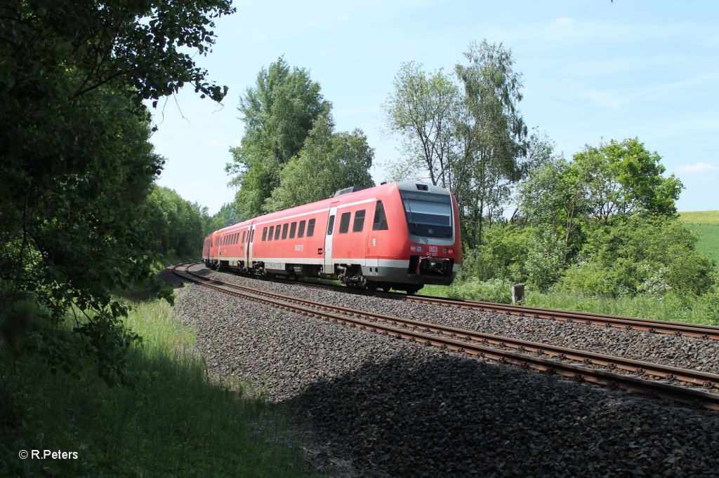 Nachschuss auf 612 667 + 627 als IRE 3086 Dresden - N�rnberg bei Sch�nfeld. 13.06.13