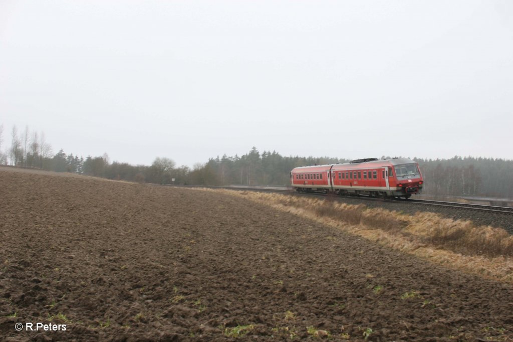 Nachschuss von einem 610er als Re 5286 Cheb - N�rnberg bei Brand. 28.12.11