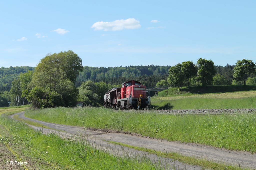 Nachschuss mit 294 695-2 bei Oberteich .05.06.13