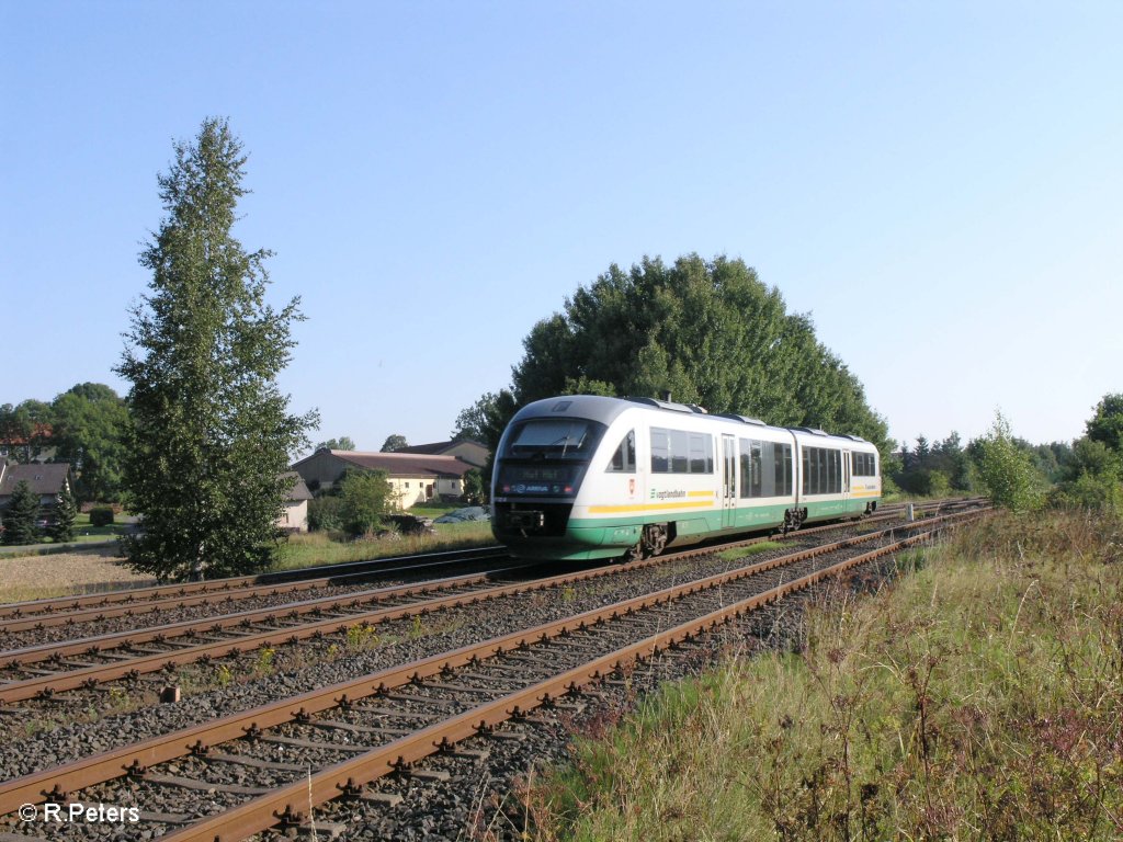 Nachschuss von VT02 bei Sch�nfeld mit der VBG86544 nach Hof.05.08.09
