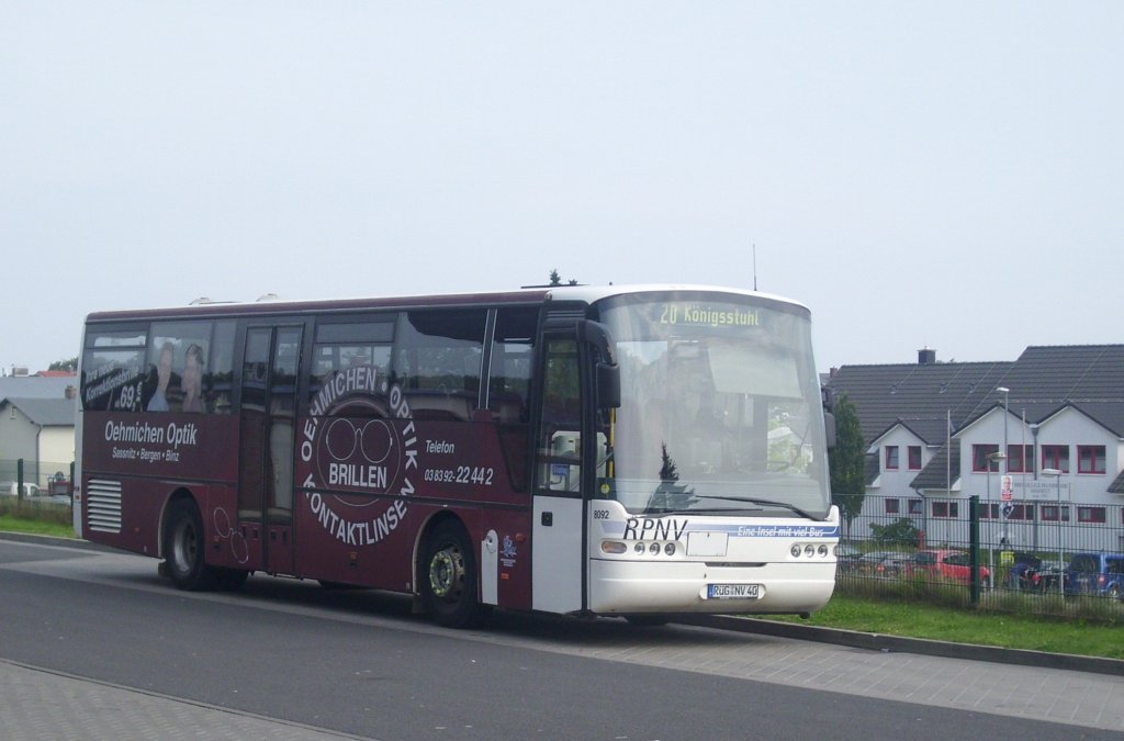Neoplan Euroliner der RPNV in Sassnitz.
