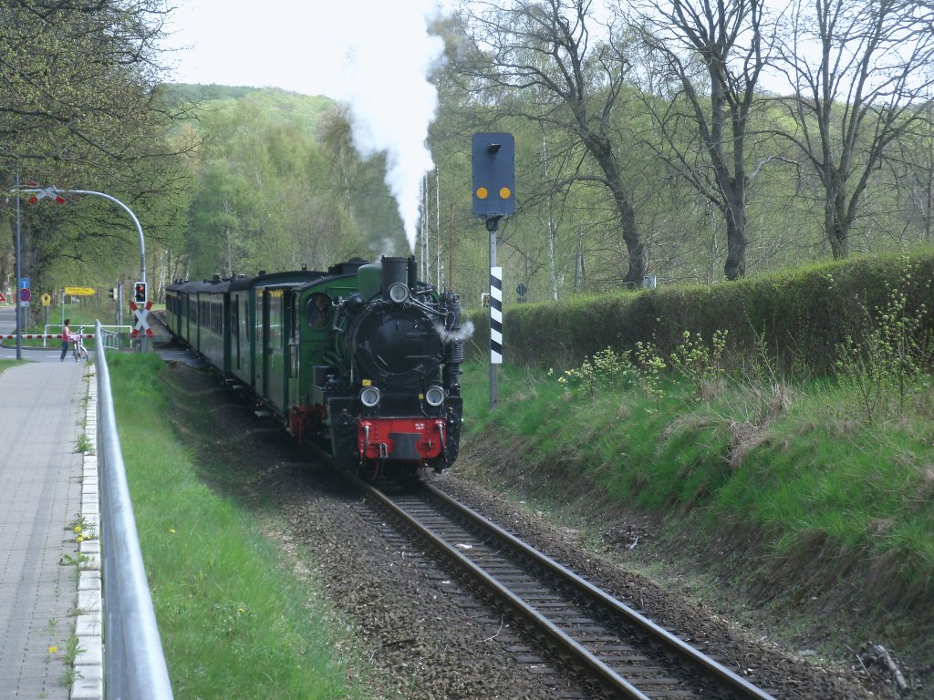 P106 Ghren-Putbus,gezogen von Mh53,am 06.Mai 2013,bei Binz LB.