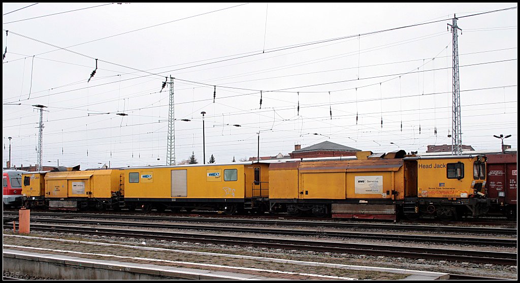 RGH 20 Rail Grander des Herstellers Harsco Track Technologies HTT, im Einsatz bei der Fa. BWG Service GmbH (gesehen in Cottbus 28.12.2009)