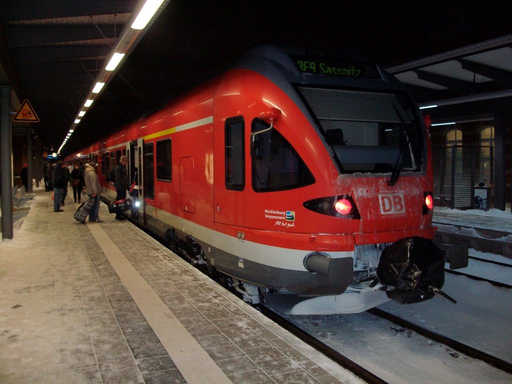 Rostock erreichte ich als ich am 18.Dezember 2010 von Hamburg kam noch p�nktlich,aber mein Zug Richtung R�gen hatte 5min Versp�tung.