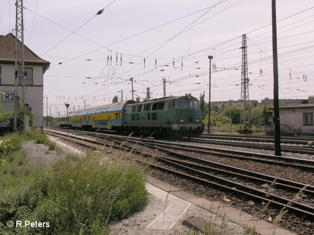 SU45 202 f�hrt in Frankfurt/Oder mit den Poznan Express ein. 29.05.08
