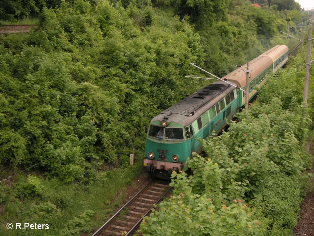 SU45 202 verl�sst Frankfurt/Oder mit ein Poznan Express. 22.05.08