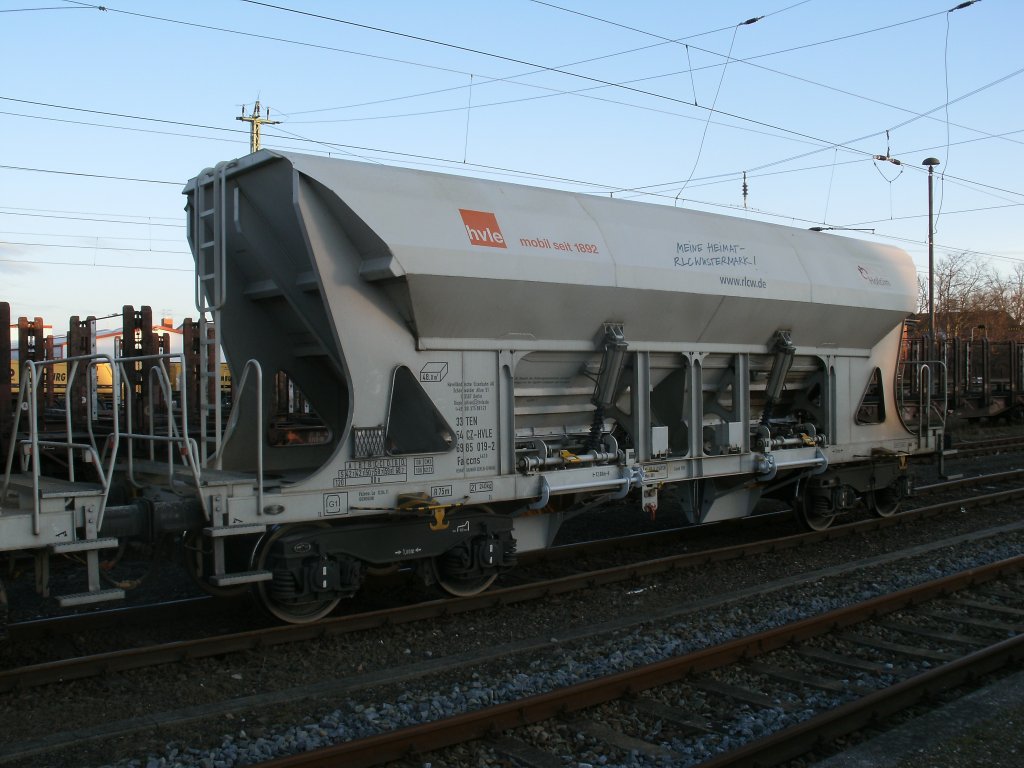 Tschechischer Faccns-Wagen im Einsatz bei der hvle,am 05.Mrz 2012,in Bergen/Rgen.