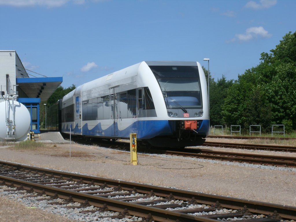 UBB 646 122-1,am 23.Juni 2012,im Heimatbw Heringsdorf.