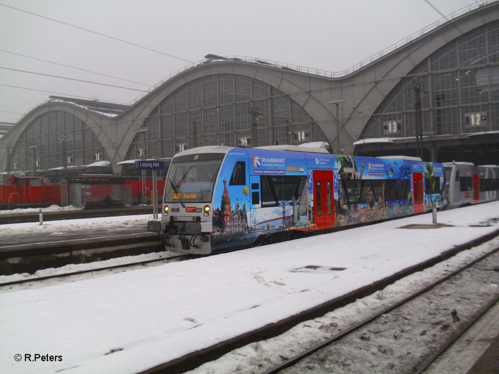 VT011 verl�sst Leipzig mit RB nach Bitterfeld. 23.12.10