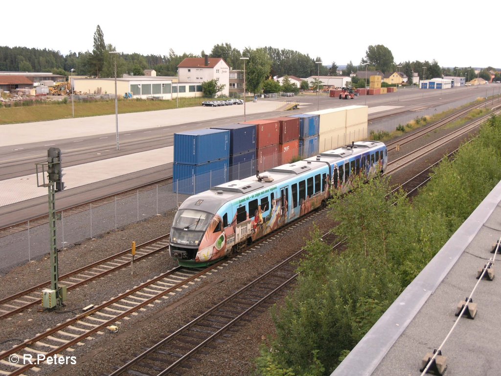 VT06 verl�sst Wiesau/Oberpfalz auf dem Weg nach Hof. 21.07.08
