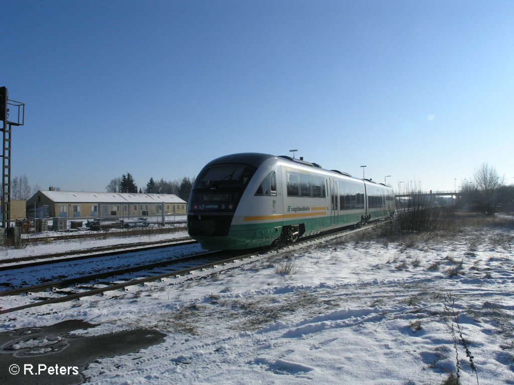 VT15 verl�sst Wiesau/Oberpfalz mit einer RB Schwandorf. 09.01.09