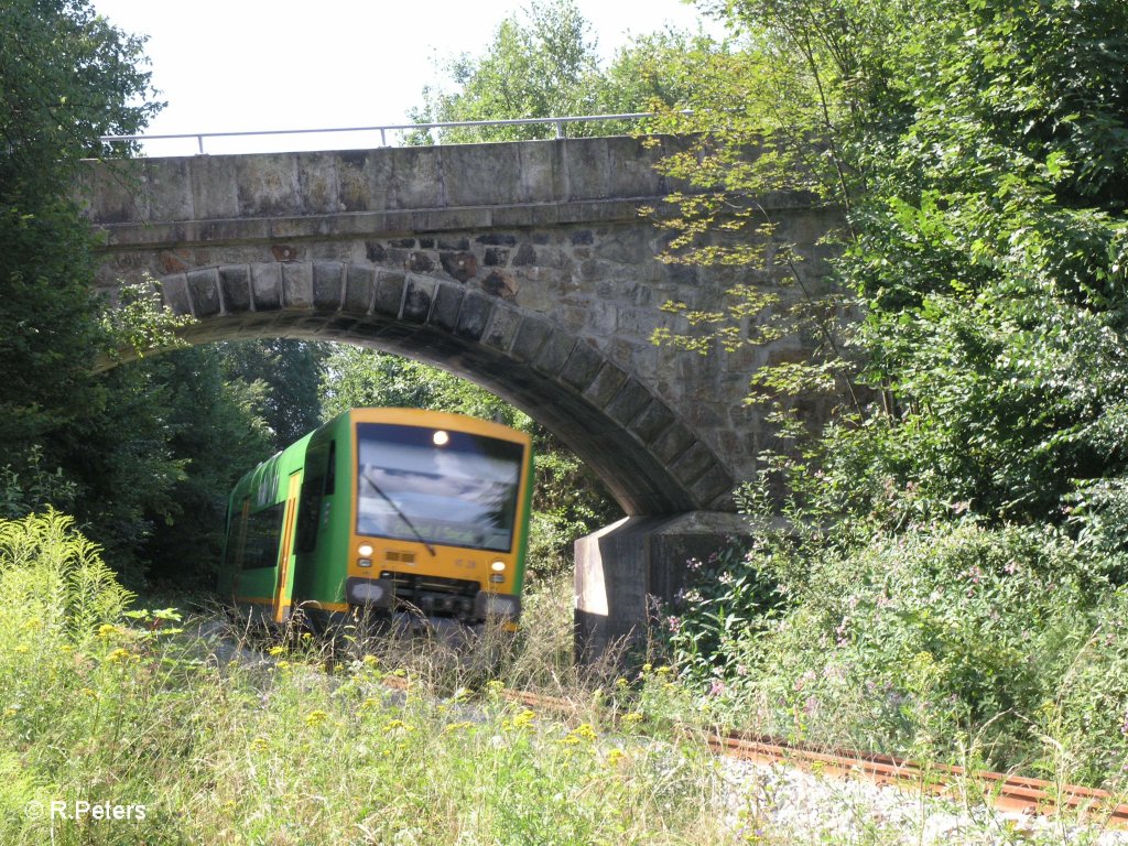 VT24 beim Tunnel bei Itzling mit RB Zwiesel (Bayern).08.08.08

