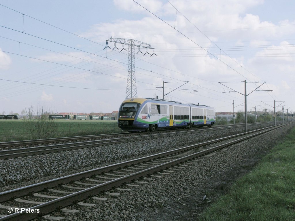 VT618 bei Borsdorf als MRB80124 Wurzen – Leipzig HBF. 16.04.11
