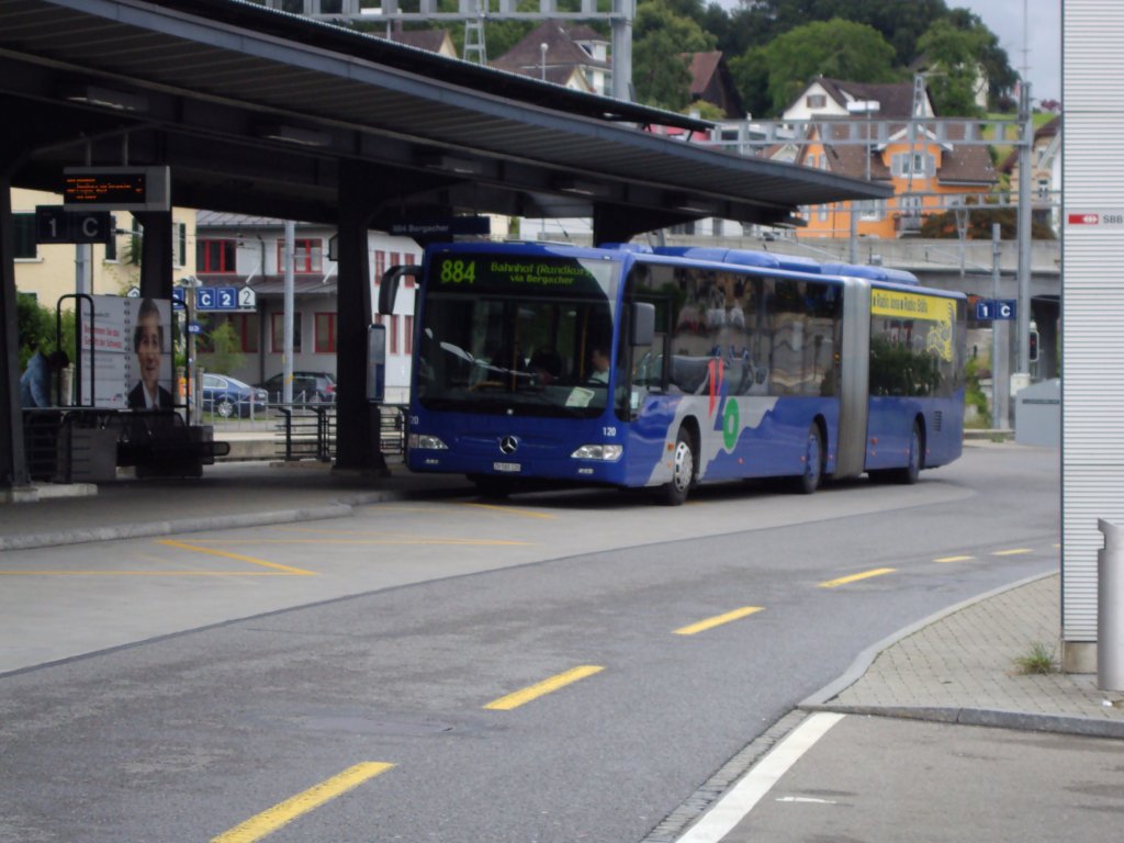 VZO-Mercedes Citaro NR.120 Baujahr 2010 am Bahnhof Rti am 6.7.11