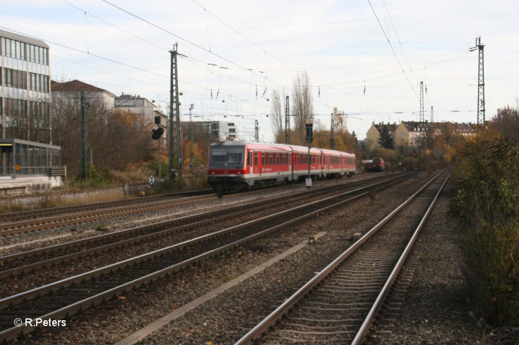 Zwei 628iger auf dem Weg nach M�hldorf am Heimeranplatz. 04.11.10