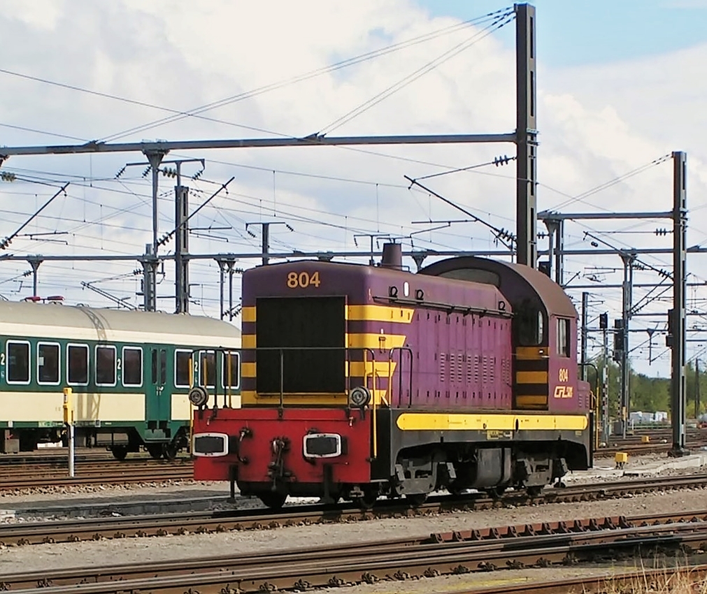. Aus dem Archiv - Am 19.09.2004 war die 804 im Bahnhof von Ptange abgestellt. (Hans)