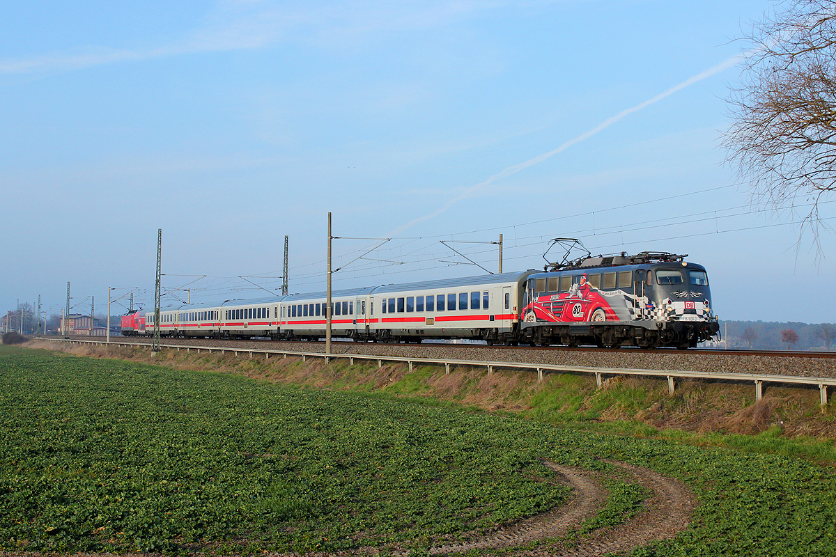07.03.2014 16:36 Uhr - Der IC 2239 Rostock - Leipzig fuhr heute erneut mit der schicken 115 509.
